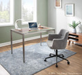 Andrew office chair in Black Metal, Dark Grey Fabric