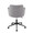 Andrew office chair in Black Metal, Dark Grey Fabric, back view