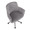 Andrew office chair in Black Metal, Dark Grey Fabric, top view