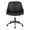 Bacci Contemporary Office Chair in Black Metal, Walnut Wood, and Black Faux Leather — front view