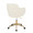 Boyne Contemporary Office Chair in Gold Metal and Cream Fabric — rear three-quarter view