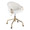 Claire office furniture in Gold Metal, Cream Velvet, product view, featuring swivel and adjustable height