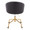 Claire Contemporary/Glam Task Chair in Gold Metal and Black Faux Leather — lifestyle photo 1