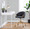 Claire Contemporary/Glam Task Chair in Gold Metal and Black Faux Leather — lifestyle photo 2