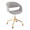 Curvo Upholstered Contemporary Task Chair in Gold Metal and Grey Fabric — product view