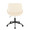 Fabrico Contemporary Office Chair in Black Metal and Cream Faux Leather — back view
