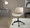 Fabrico Contemporary Office Chair in Black Metal and Cream Faux Leather — lifestyle photo 1