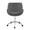 Fabrizzi office chair in Chrome Metal, Grey PU, back view, featuring swivel and adjustable height