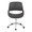 Fabrizzi office chair in Chrome Metal, Grey PU, front view, featuring swivel and adjustable height
