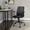 Fredrick office chair in Black Metal, Black PU, featuring swivel and upholstered seat