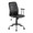 Fredrick office chair in Black Metal, Black PU, product view, featuring swivel and upholstered seat
