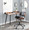 Lombardi office chair in Black Metal, Walnut Wood, Black PU