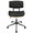Lombardi office chair in Black Metal, Walnut Wood, Black PU, front view