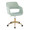 Margarite Contemporary Task Chair in Gold Metal and Light Green Fabric — product view