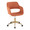 Margarite Contemporary Task Chair in Gold Metal and Orange Fabric — product view
