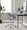 Margarite Contemporary Task Chair in Chrome Metal and Grey Fabric — lifestyle photo 1