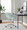 Margarite Contemporary Task Chair in Chrome Metal and Light Green Fabric — lifestyle photo 1