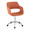 Margarite Contemporary Task Chair in Chrome Metal and Orange Fabric — product view