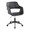 Margarite Contemporary Task Chair in Black Metal and Black Faux Leather — product view