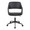 Margarite Contemporary Task Chair in Black Metal and Black Faux Leather — front view