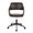 Margarite office furniture in Black Metal, Espresso PU, front view, featuring swivel and upholstered seat