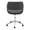Margarite office furniture in Chrome Metal, Black PU, back view, featuring swivel and upholstered seat