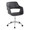 Margarite Contemporary Task Chair in Chrome Metal and Black Faux Leather — product view