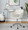 Margarite office furniture in Chrome Metal, Cream PU, featuring swivel and upholstered seat