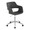 Margarite Contemporary Task Chair in Chrome Metal and Grey Faux Leather — product view