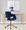 Vintage Flair Mid-Century Modern Office Chair in Gold Metal and Blue Velvet — lifestyle photo 2