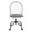 Riley Farmhouse Adjustable High Back Office Chair in Black Metal and Black Wood — front view