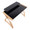 Bentley desk in Natural Wood, Black Glass, top view, featuring storage and glass top