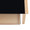 Bentley desk in Natural Wood, Black Glass, close-up detail, featuring storage and glass top