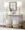 Constellation desk in Gold Metal, White MDF, featuring metal design and wood design