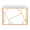 Constellation Contemporary Desk in Gold Metal and White Wood — back view