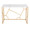 Constellation Contemporary Desk in Gold Metal and White Wood — front view