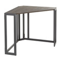 Roman Industrial Corner Desk in Black Metal and Espresso Bamboo — product view