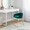 Drift desk in White Steel, White MDF, featuring storage
