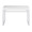 Drift desk in White Steel, White MDF, back view, featuring storage