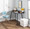 Harvey Contemporary Desk in Black Steel and Black and Natural Wood with Black Accents — lifestyle photo 3