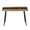 Harvey Contemporary Desk in Black Steel and Natural and Black Wood with Nickel Accents — front view