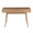 Pebble desk in Natural Wood, White Wood, back view, featuring storage