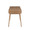 Pebble Contemporary Double Desk in Natural Wood with White Wood Drawers — side view