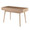 Pebble Contemporary Double Desk in Natural Wood with White Wood Drawers — rear three-quarter view