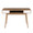 Pebble Contemporary Double Desk in Natural Wood with White Wood Drawers — front view