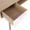 Pebble Contemporary Double Desk in Natural Wood with White Wood Drawers — detail view