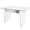 Glacier Contemporary Desk in Clear and Chrome — rear three-quarter view
