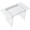 Glacier Contemporary Desk in Clear and Chrome — lifestyle photo 1