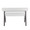 Wishbone desk in Grey Wood, White Wood, back view, featuring storage