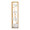 Constellation office furniture in Gold Metal, White MDF, side view, featuring metal design and wood design